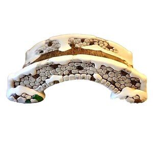 Lefton Colonial Village Stone Bridge Vintage 1989 Accessory Christmas 9x5